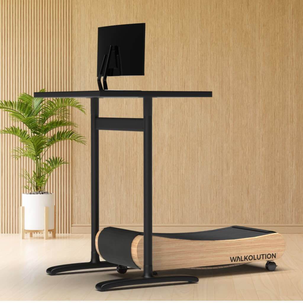 Wooden treadmill with backrest, manual treadmill, walking treadmill, treadmill desk Walkolution USA