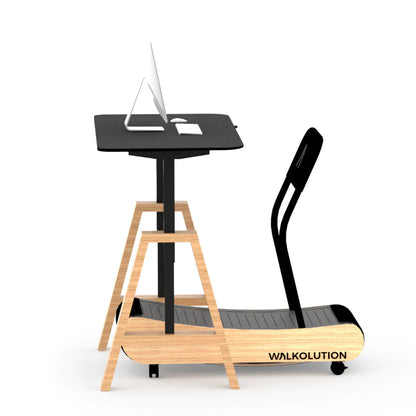 Wooden treadmill, manual treadmill, walking treadmill, treadmill desk, height adjustable desk Walkolution USA